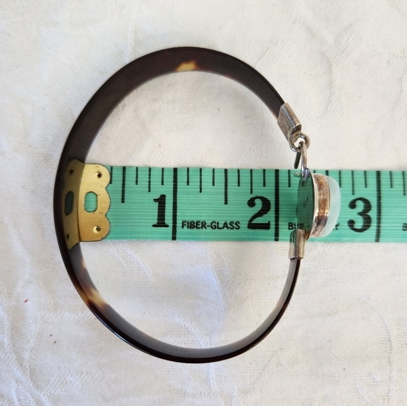 Sterling Silver Larimar Shell Bracelet - Picture 8 of 14